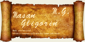 Mašan Gligorin vizit kartica